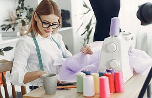 woman sewing